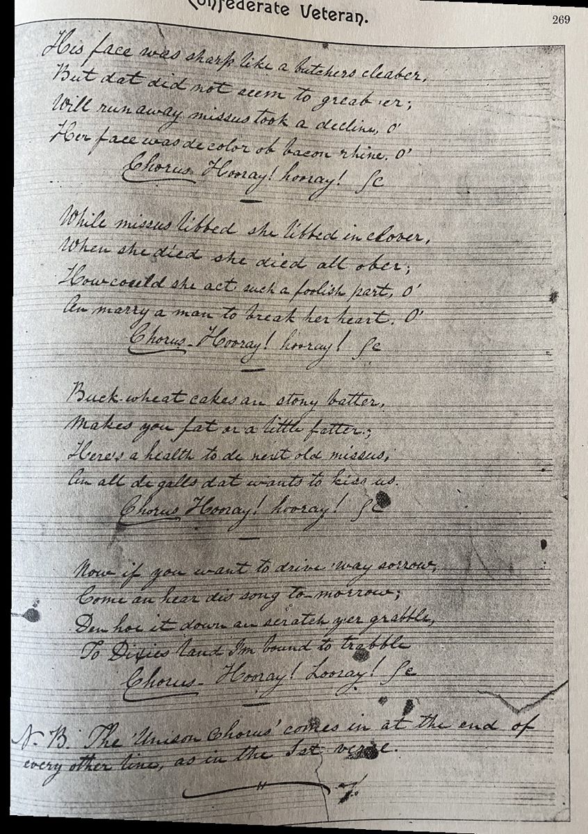 In de Land ob Cotton: Dan Emmett’s Famous Song — photograph 10 from the original article